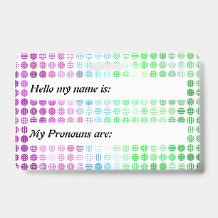 Groovy Eclectic Boho Abstract Toric Pride Flag ID Badge