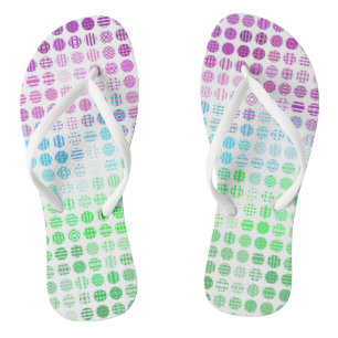 Groovy Eclectic Boho Abstract Toric Pride Flag Jandals