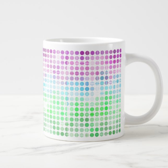 Groovy Eclectic Boho Abstract Toric Pride Flag Large Coffee Mug (Right)
