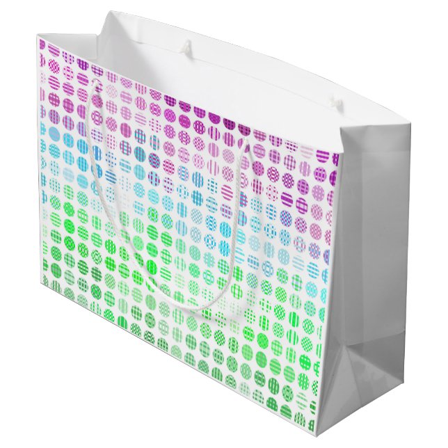Groovy Eclectic Boho Abstract Toric Pride Flag Large Gift Bag (Back Angled)