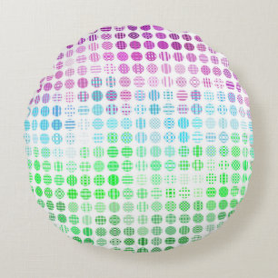 Groovy Eclectic Boho Abstract Toric Pride Flag Round Cushion