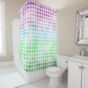 Groovy Eclectic Boho Abstract Toric Pride Flag Shower Curtain