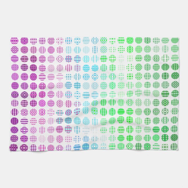 Groovy Eclectic Boho Abstract Toric Pride Flag Tea Towel (Horizontal)