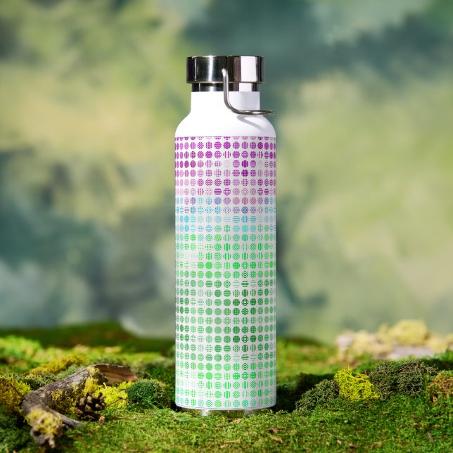 Groovy Eclectic Boho Abstract Toric Pride Flag Water Bottle (Outdoor)