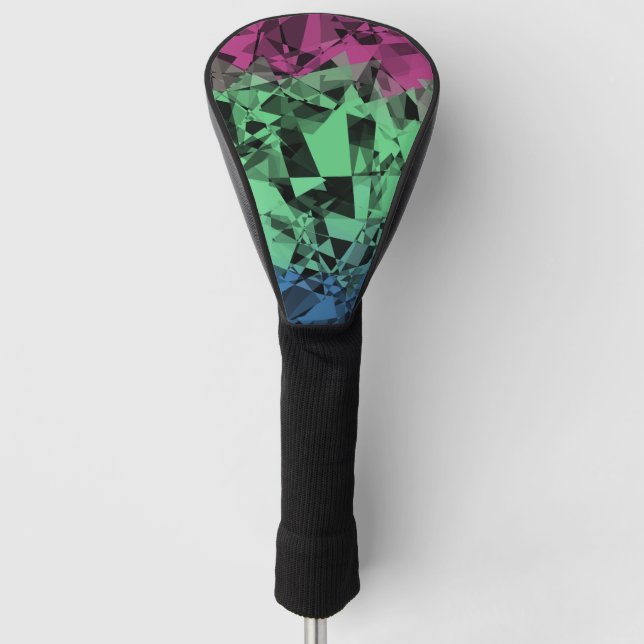 Groovy Eclectic Retro Trippy Polysexual Pride Flag Golf Head Cover (Front)