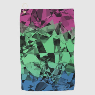 Groovy Eclectic Retro Trippy Polysexual Pride Flag Golf Towel