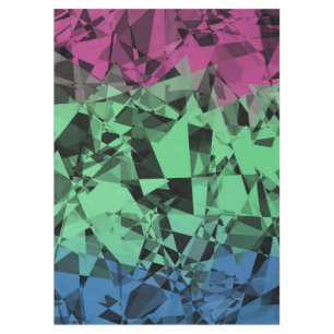 Groovy Eclectic Retro Trippy Polysexual Pride Flag Tablecloth