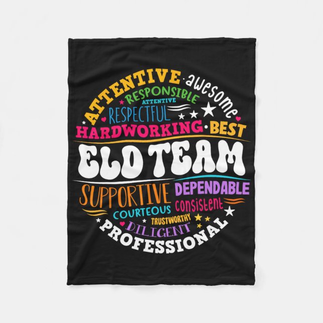 Groovy Eld Team Crew English Language Development  Fleece Blanket (Front)