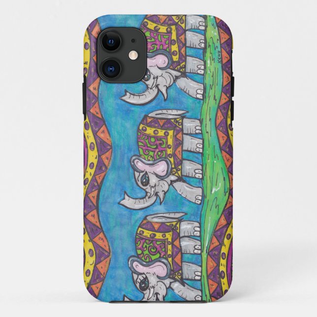 Groovy Elephant Parade Case-Mate iPhone Case (Back)