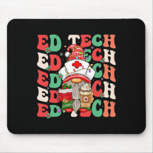 Groovy Emergency Room Nurse Christmas Gnome Ed Tec Mouse Pad