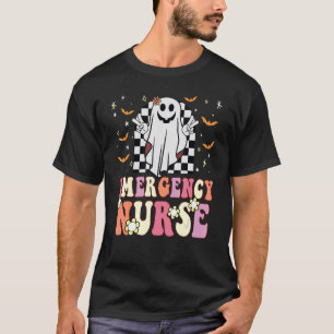 Groovy Emergency Room Nurse Ghost Retro ER Future T-Shirt