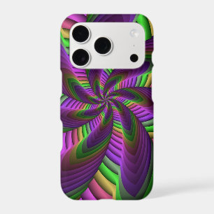 Groovy Energetic Colourful Neon Fractal Pattern