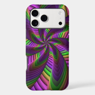Groovy Energetic Colourful Neon Fractal Pattern