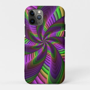 Groovy Energetic Colourful Neon Fractal Pattern Case-Mate iPhone Case
