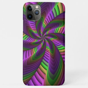 Groovy Energetic Colourful Neon Fractal Pattern Case-Mate iPhone Case