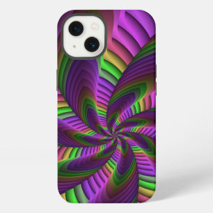 Groovy Energetic Colourful Neon Fractal Pattern iPhone 13 Case