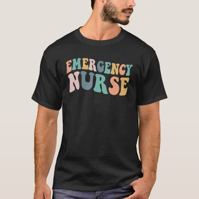 Groovy Er Nurse Emergency Room Nurse School Women  T-Shirt (Front)