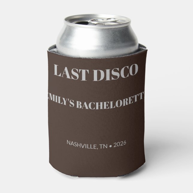 Groovy Espresso Last Disco Bachelorette Can Cooler (Can Front)