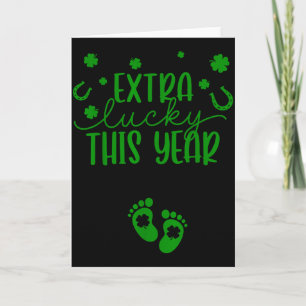 Groovy Extra Lucky This Year Irish Pregnancy St Pa Card