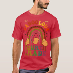 Groovy FABOOLOUS 4TH GRADE TEACHER Costume This Is T-Shirt