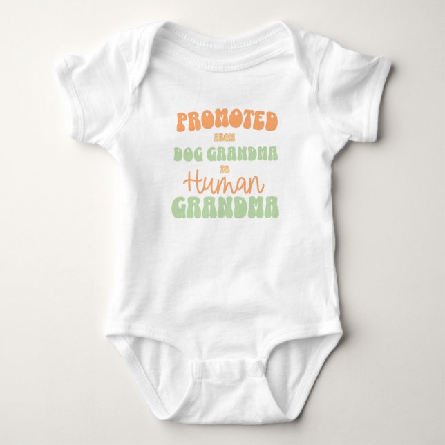 Groovy Fall Grandparent Pregnancy Announcement Baby Bodysuit (Front)
