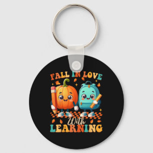 Groovy Fall In Love With Learning Thanksgiving Aut Key Ring