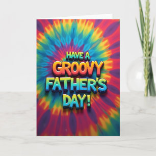 Groovy Fathers Day Illustration Card