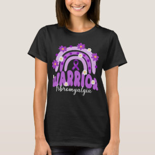 groovy fibromyalgia FM warrior rainbow flower   T-Shirt