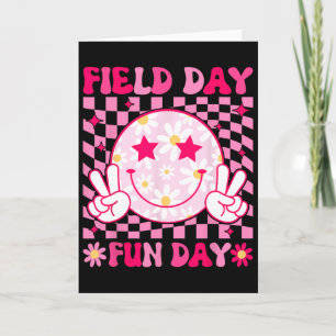 Groovy Field Day Fun Day Teacher Boys Girls Kids Card