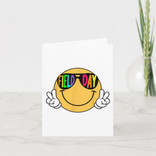 Groovy Field Day Sungles Smile Face Teacher Kids Card