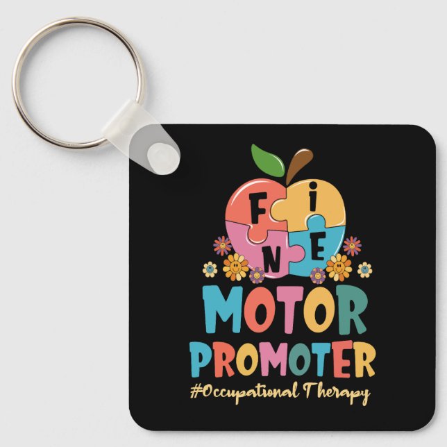 Groovy Fine Motor Promoter Occupational Therapy OT Key Ring (Front)