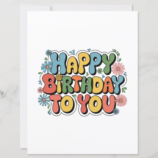 Groovy Floral Birthday (Front)