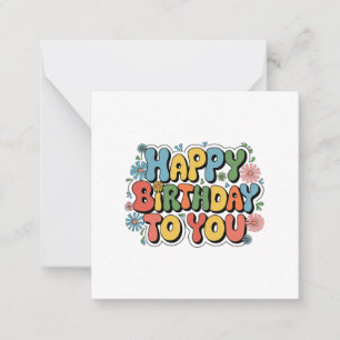 Groovy Floral Birthday Card