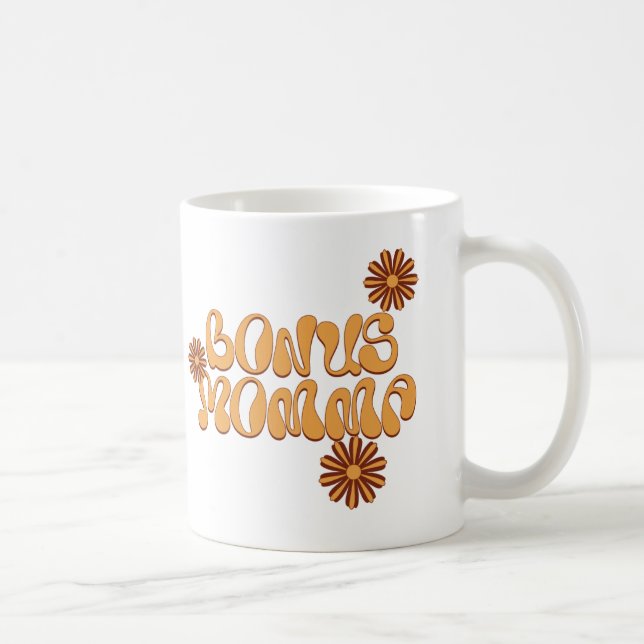 Groovy Floral Bonus Momma - Gift Mug (Right)
