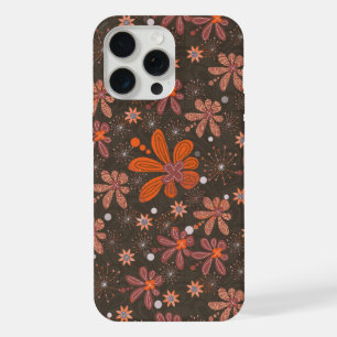 Groovy floral chocolate Case-Mate iPhone case