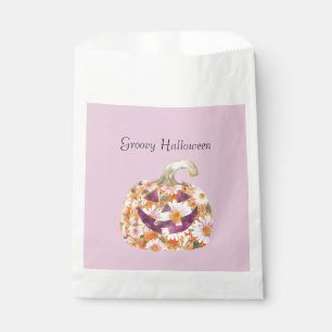 Groovy Floral Pumpkin Halloween Favour Bags