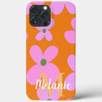 Groovy Flower Bright Orange Pattern Name