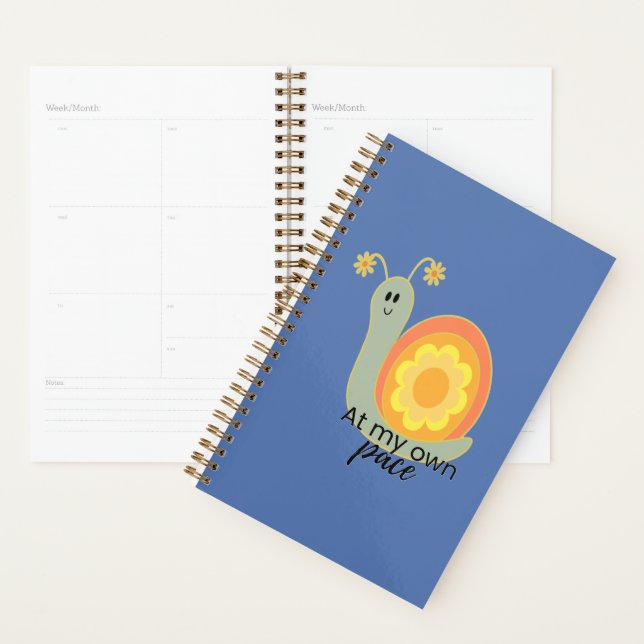 Groovy Flower Child Snail At My Own Pace Planner (Display)