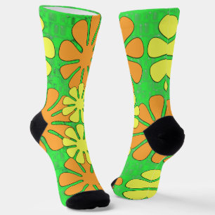 Groovy Flower Design Socks