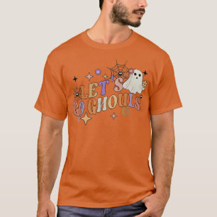 Groovy Flower Funny Ghouls Halloween Cute Ghost Sp T-Shirt