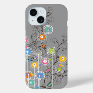 Groovy Flower Garden Colourful Whimsical Floral Ar iPhone 15 Case