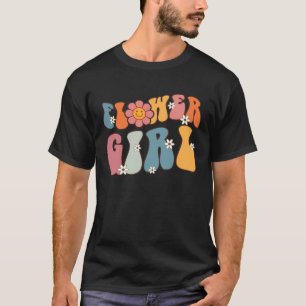 Groovy Flower Girl Retro Cute Flower Girl Toddler  T-Shirt