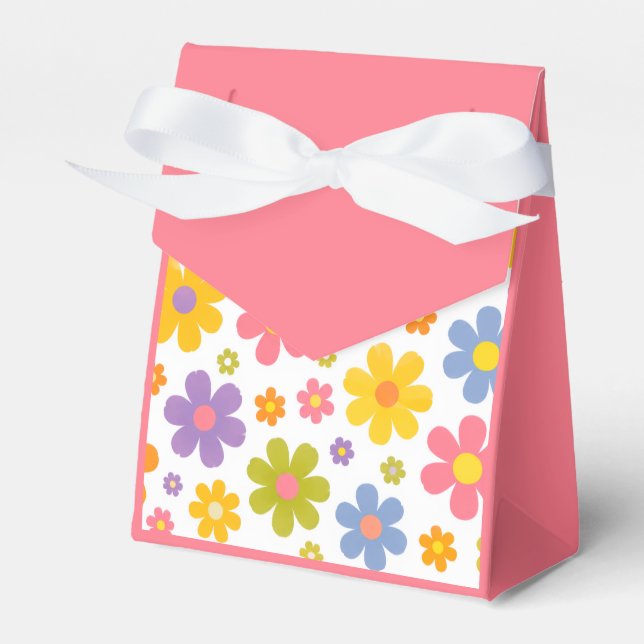 Groovy Flower Power Favour Box (Front Side)