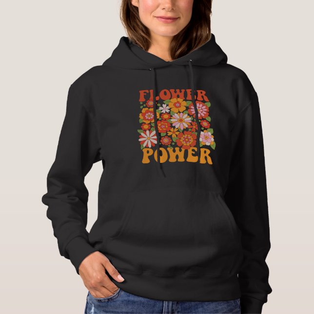 Groovy Flower Power Graphic Hoodie (Front)