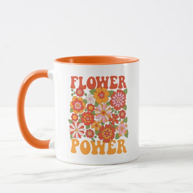 Groovy Flower Power Graphic Mug (Left)