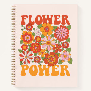 Groovy Flower Power Graphic Notebook