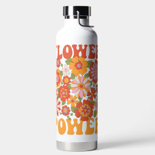 Groovy Flower Power Graphic Water Bottle