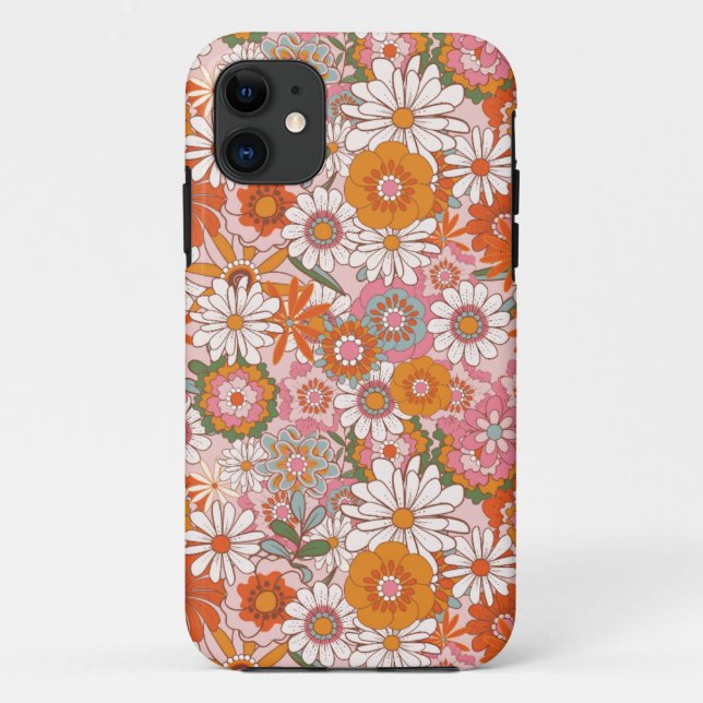 Groovy Flower Power Pattern Case-Mate iPhone Case (Back)