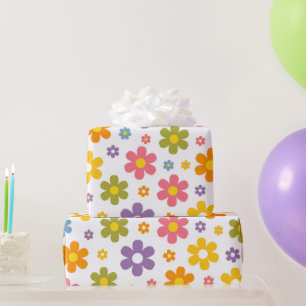 Groovy Flower Power Wrapping Paper