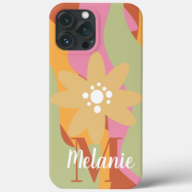 Groovy Flower Wave Pattern Name   Case-Mate iPhone Case (Back)